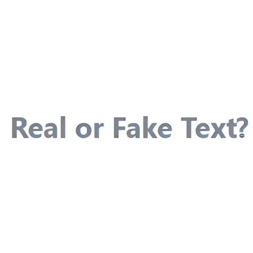 Real or Fake Text Logo